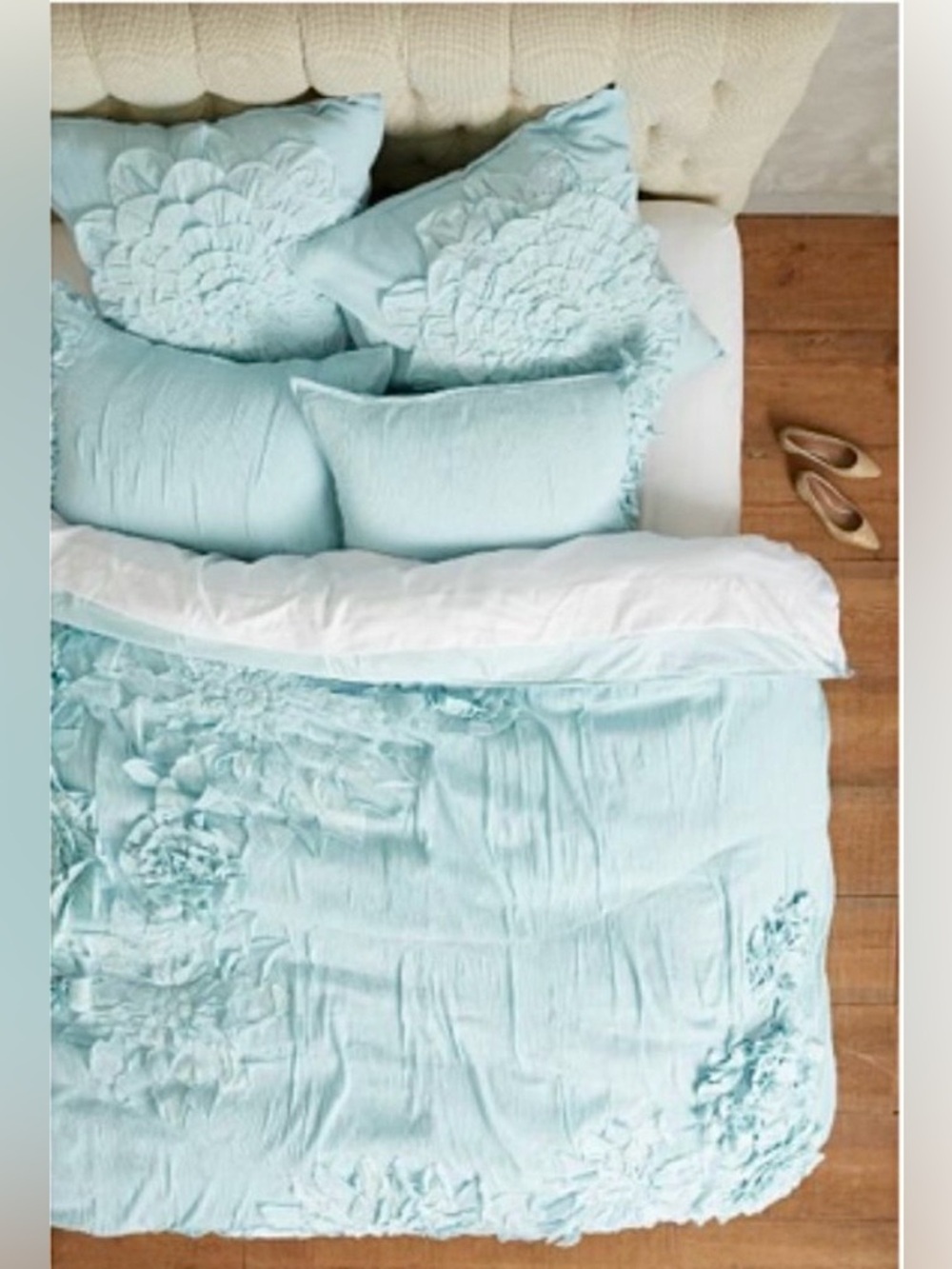 SOLD OUT Anthropologie Georgina King Duvet Cover NWT Mint Aqua